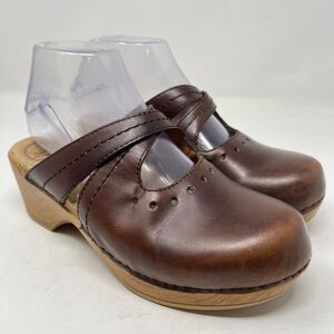 Dansko Womens Leather Mules Clogs Slip On Shoes Size 37 (6.5 US)